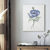 Blue Umbra Flower II Floral Embellished Canvas Wall Art Print, 16"x20"